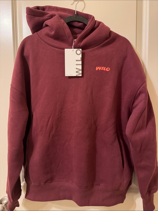 Wilo The Label Tops - Wilo Wellness Club Burgundy Hoodie with Logo and back logo